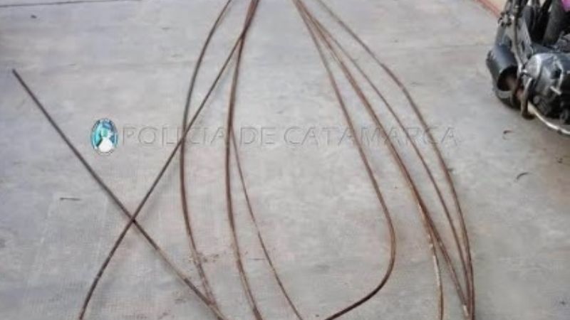 Recuperan varillas de hierro robadas de una obra en construcción