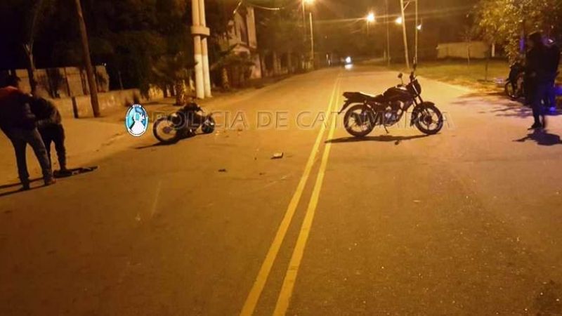 Tres heridos en un choque de motos en Belén