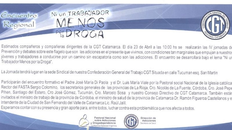 Este martes, se reúne Consejo Directivo CGT Catamarca