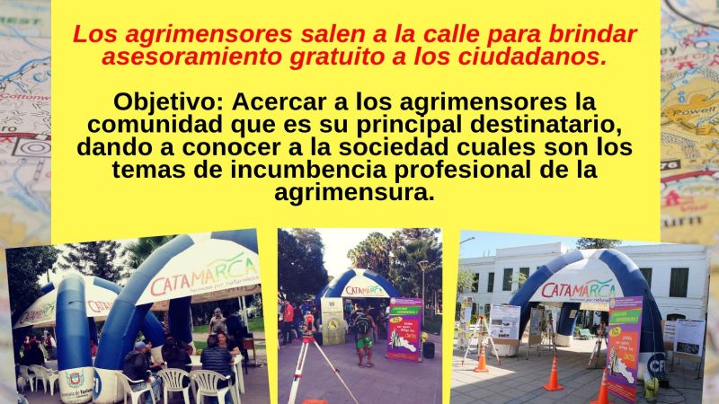 Agrimensores darán asesoramiento gratuito en la plaza 25 de Mayo