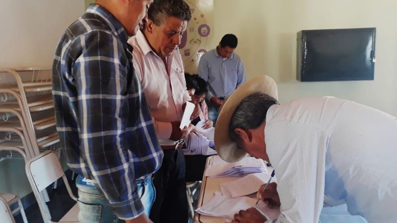 Gómez asistió a productores afectados por el granizo