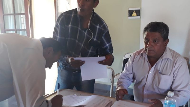 Gómez asistió a productores afectados por el granizo