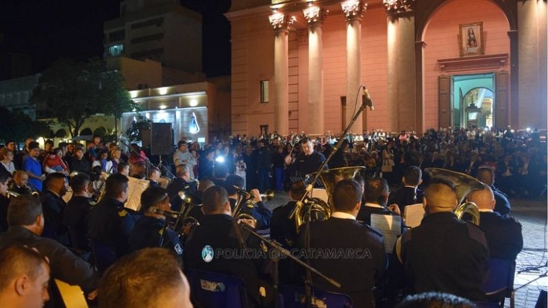 La Banda de Música de la Policía rindió homenaje a la Virgen del Valle