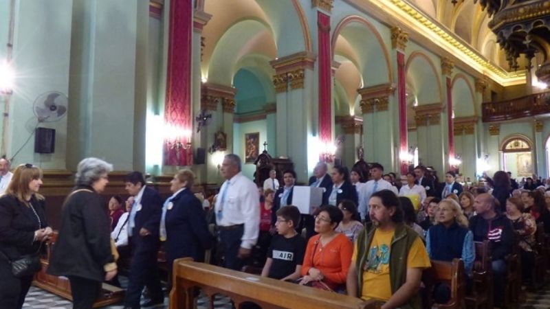 Los servidores del Santuario y de  la Gruta rindieron tributo a la Virgen