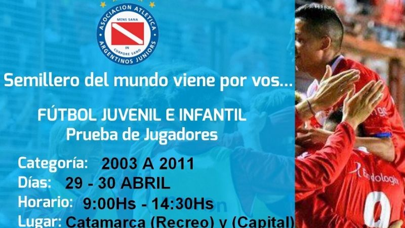 Este martes, prueba de Argentinos Jrs., en Villa Cubas