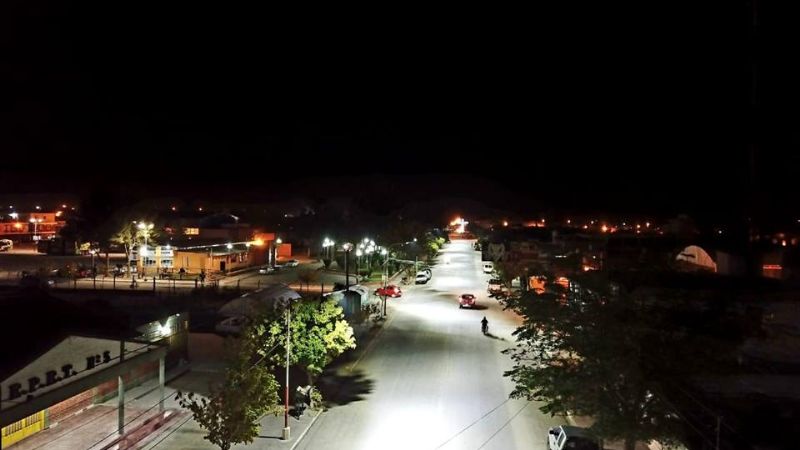 La principal avenida de Santa María ya tiene luminaria led