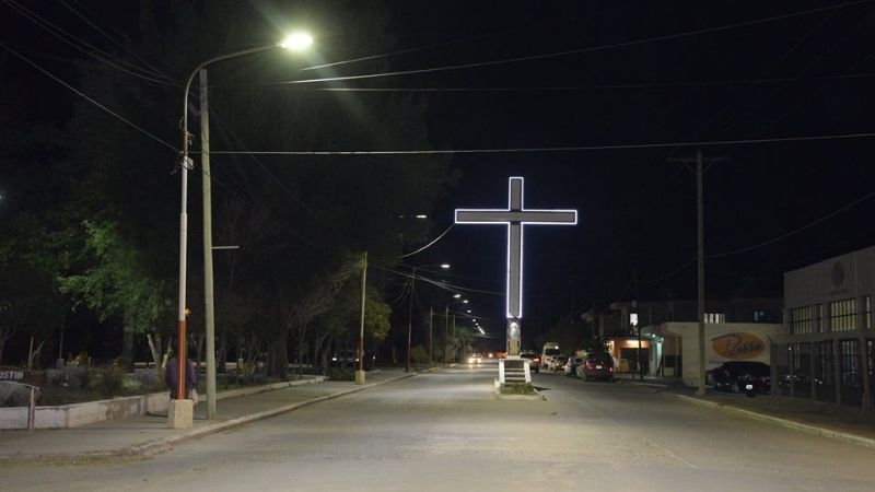 La principal avenida de Santa María ya tiene luminaria led