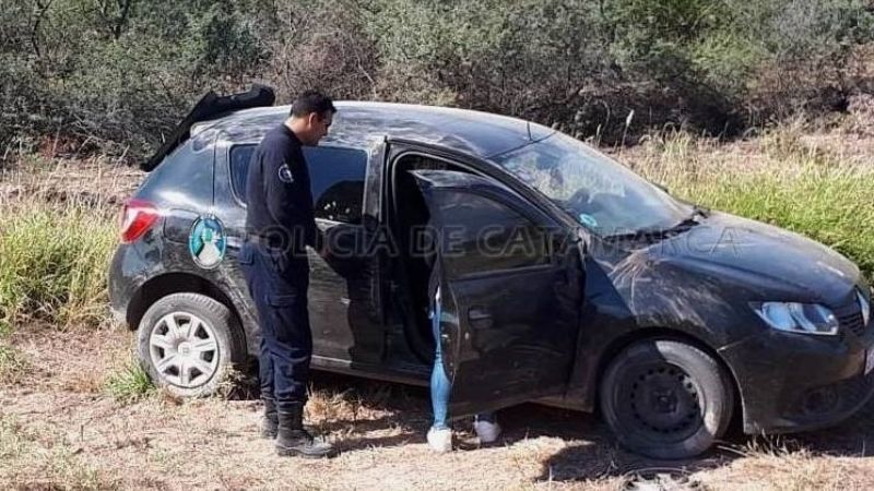 Perdió el control del auto y volcó cerca de San Martín