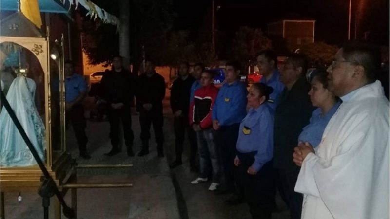 La Sagrada Virgen del Valle visitó la Comisaría de Icaño