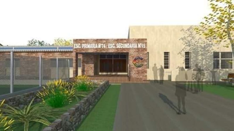 Obrador para el nuevo edificio de la Escuela N° 74 “Arturo M. Bass”