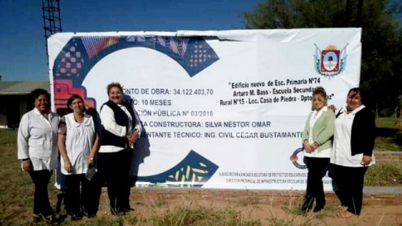 Obrador para el nuevo edificio de la Escuela N° 74 “Arturo M. Bass”