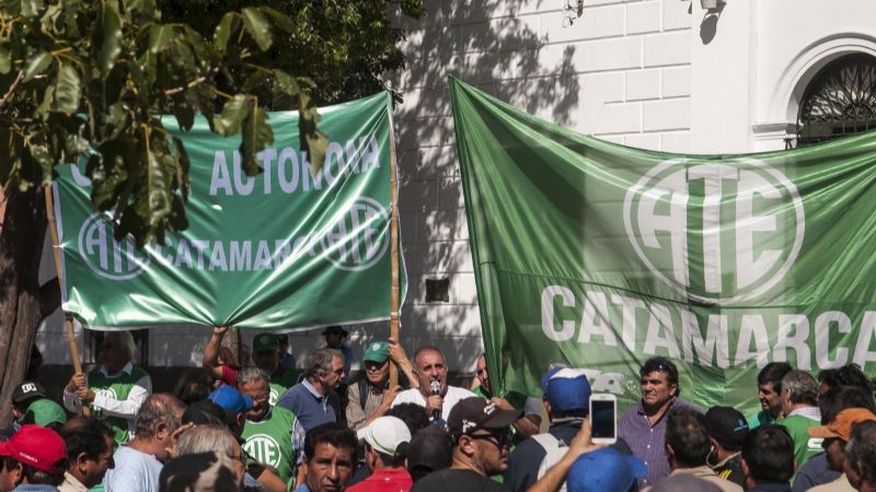 Movilización de ATE en una jornada de paro