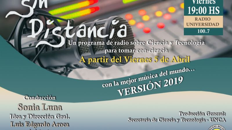 Comienza hoy el ciclo 2019 de “Sin Distancia”