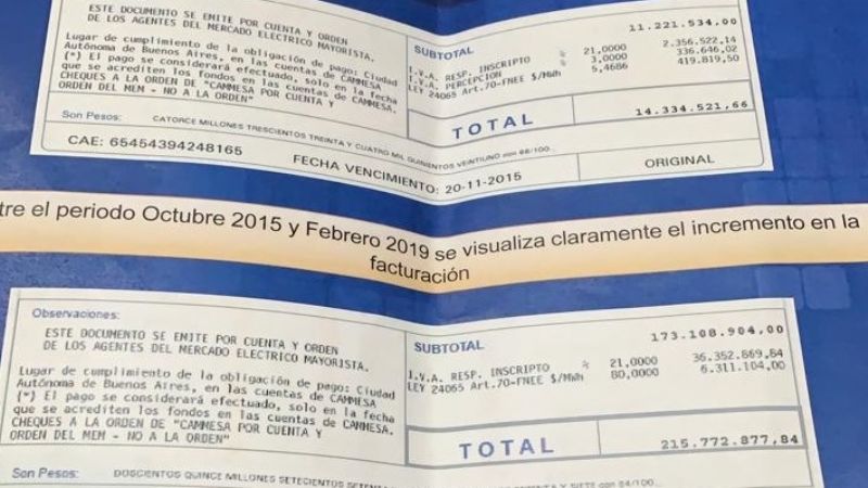 Rechazo al tarifazo energético que profundiza la crisis laboral