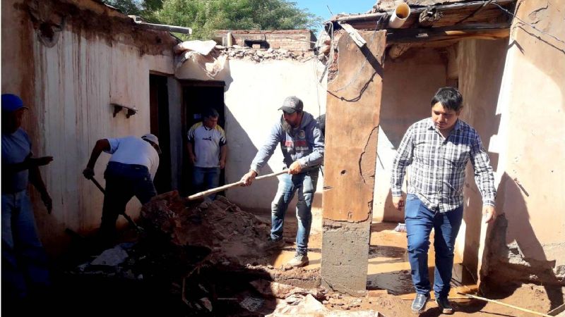 El intendente realizó un recorrido por las zonas afectadas