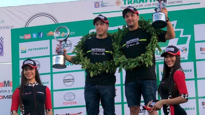 Podio de Augusto en la Maxi Rally Sudamericana