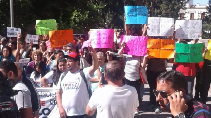 Manifestación contra el ajuste de Macri