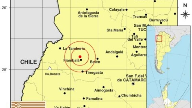 Temblores en Fiambalá y Tinogasta