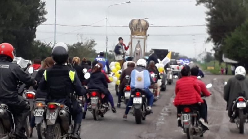 La Virgen del Valle partió desde Bella Vista hacia San Pablo