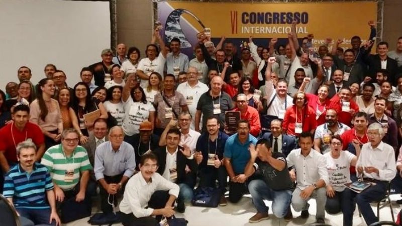 Brandán expuso en Congreso Internacional Sindical, en Brasil