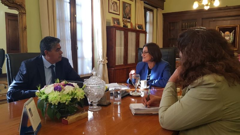 Ríos le acercó inquietudes a Corpacci y le contó sobre obras