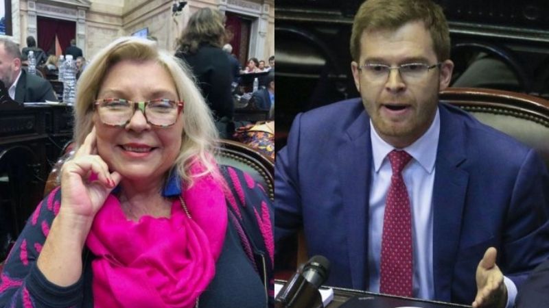 Carrió recargada: fuerte insulto a Massot en los pasillos del Congreso