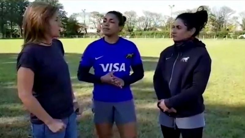 Capacitación de Bárbara Pichot para las chicas del rugby