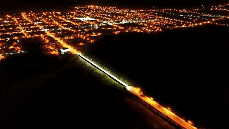 Santa María tiene nuevo sistema led en el puente principal