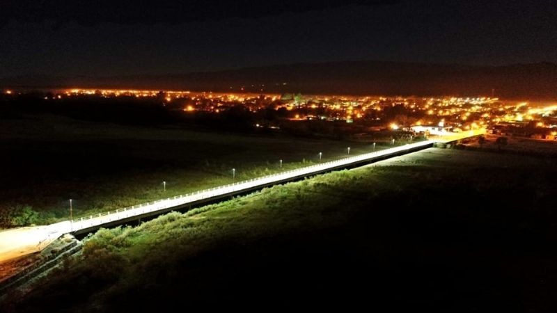 Santa María tiene nuevo sistema led en el puente principal