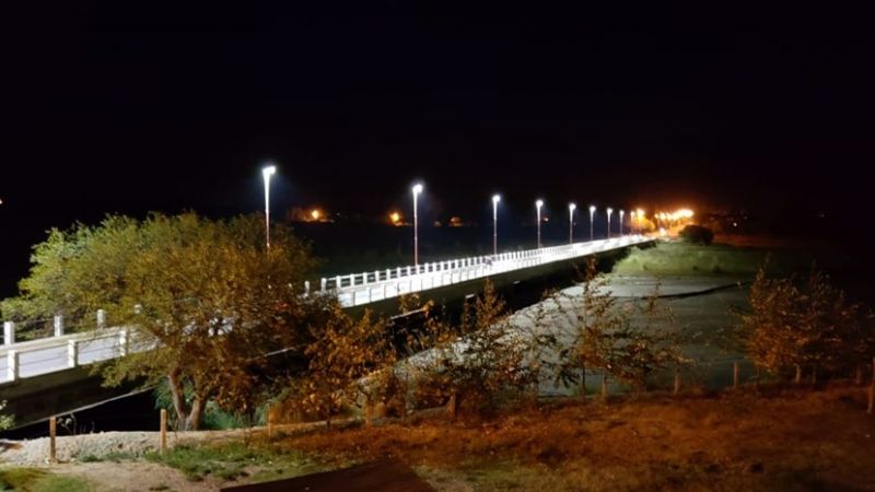 Santa María tiene nuevo sistema led en el puente principal