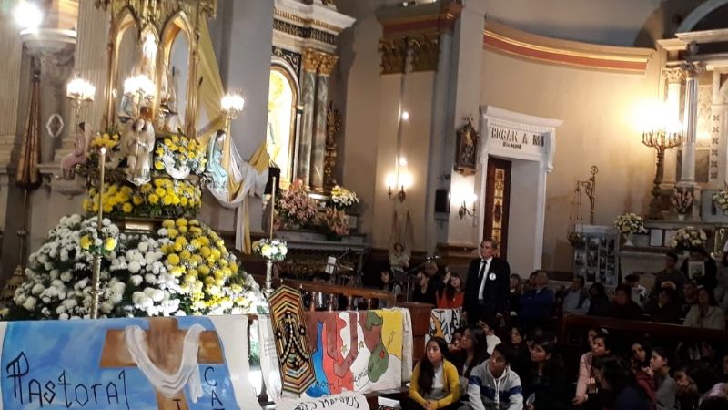 Los jóvenes rindieron homenaje a la Virgen del Valle