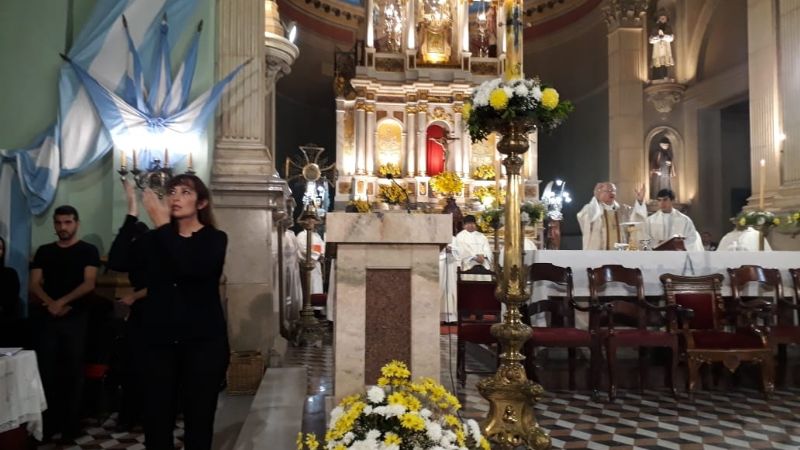 Los jóvenes rindieron homenaje a la Virgen del Valle