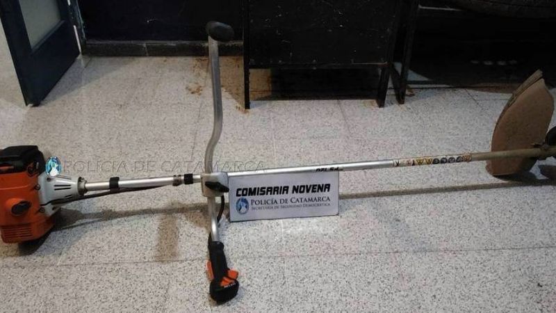 Aprehenden a un joven y recuperan una desmalezadora robada