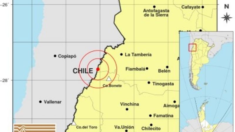 Temblor en el Oeste al límite con Chile