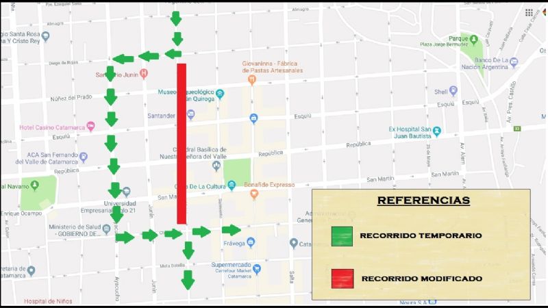 Por trabajos en calle Maipú, cambian el recorrido de los colectivos