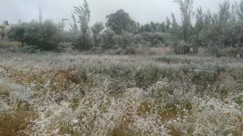 La nieve llegó a Fiambalá
