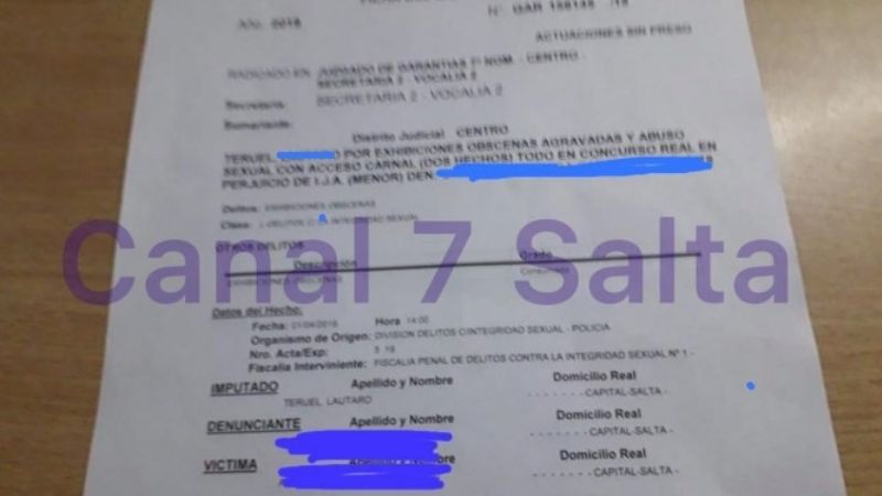 El hijo de uno de Los Nocheros fue detenido por abusar de una niña