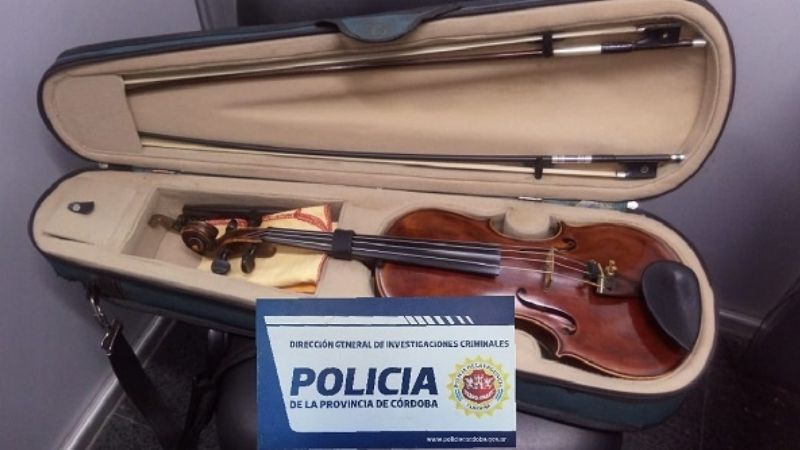 Córdoba: apareció el violín del músico Fidelio Ferrero, de la Orquesta Sinfónica