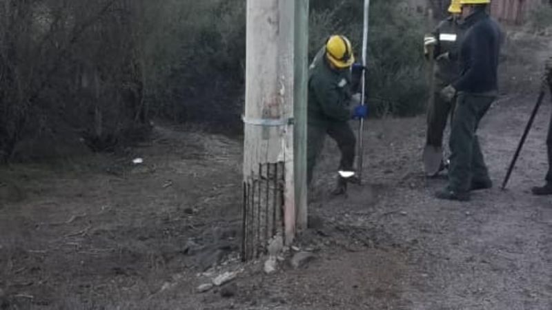 Trabajos para mejorar el servicio eléctrico en el interior