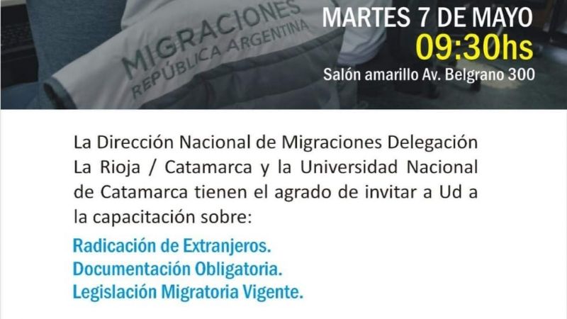 Capacitación sobre Migraciones