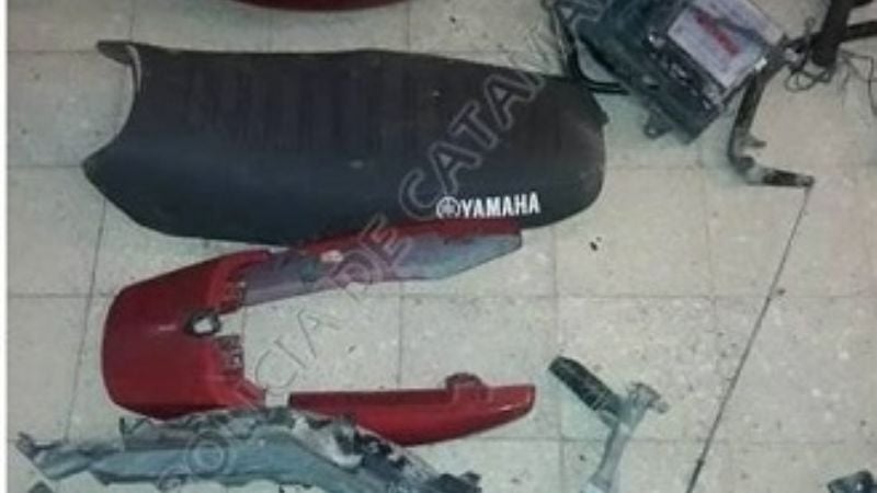 Fueron por una moto robada y encontraron motopartes