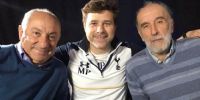 HOY, Ardiles y Villa con el DT del Tottenham, Mauricio Pochettino.