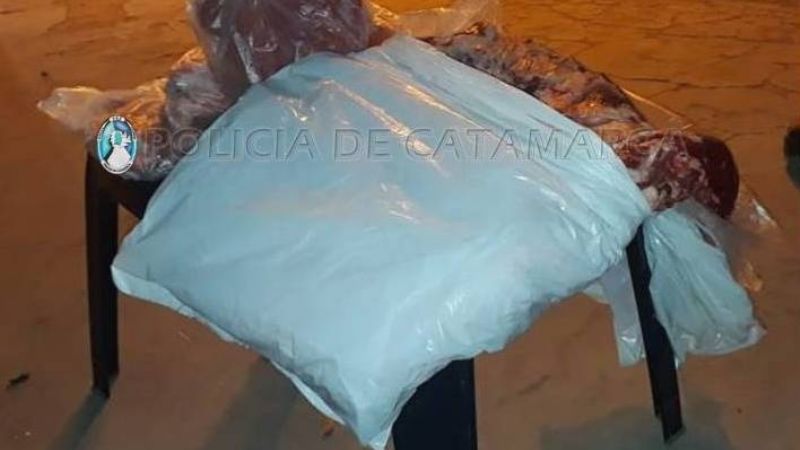 Decomisan carne vacuna en un puesto caminero de Valle Viejo