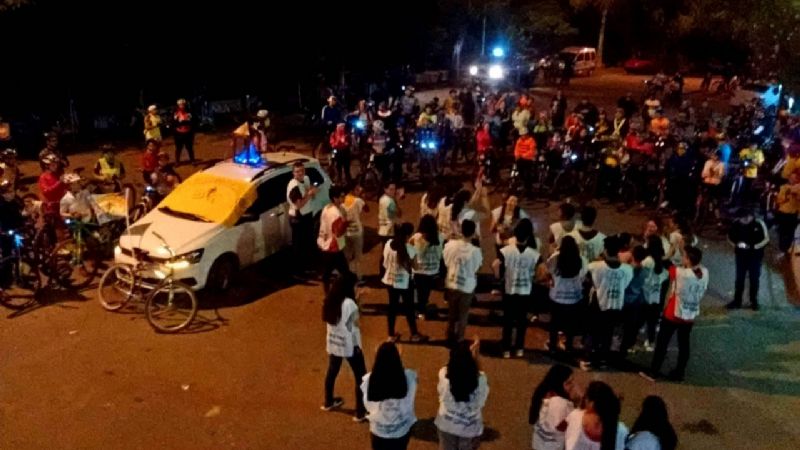 Más de un centenar de ciclistas en la pedaleada en honor a la Virgen