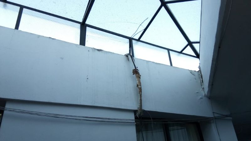 Deplorable estado del edificio de las Fiscalías