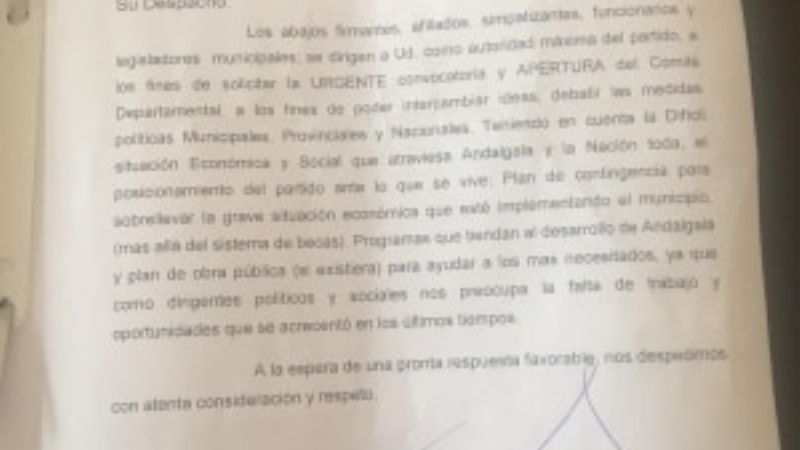 Piden a Páez que abra el comité “abandonado” para debatir la crisis