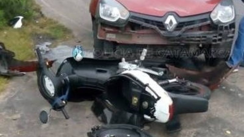 Un herido tras un choque entre una moto y un auto
