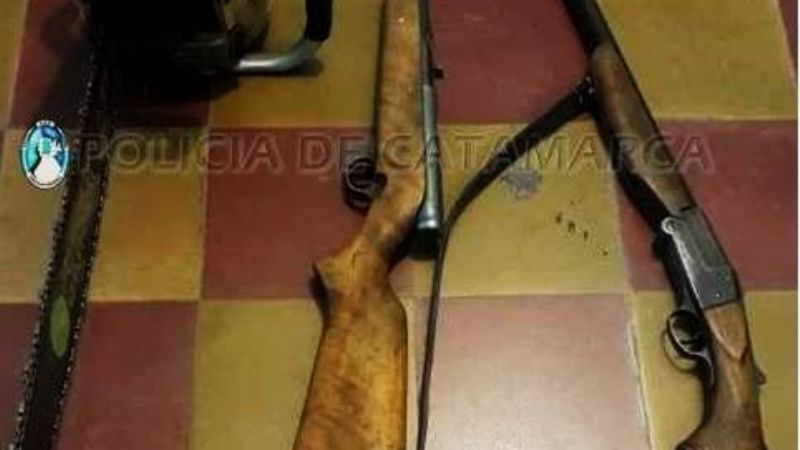 Recuperan armas de fuego y una motosierra sustraídas en Tinogasta