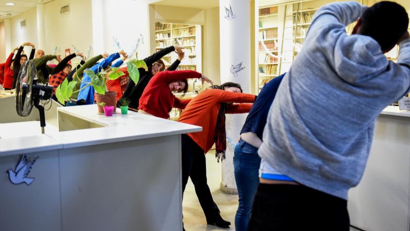 Divertida pausa activa en el Senado