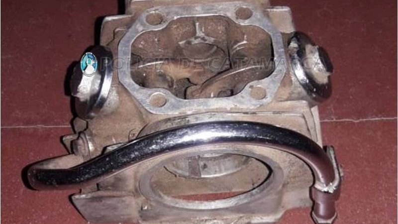 Secuestran una tapa de cilindro de moto de dudosa procedencia